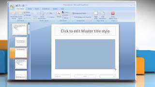 How to add a placeholder to a layout in PowerPoint 2007