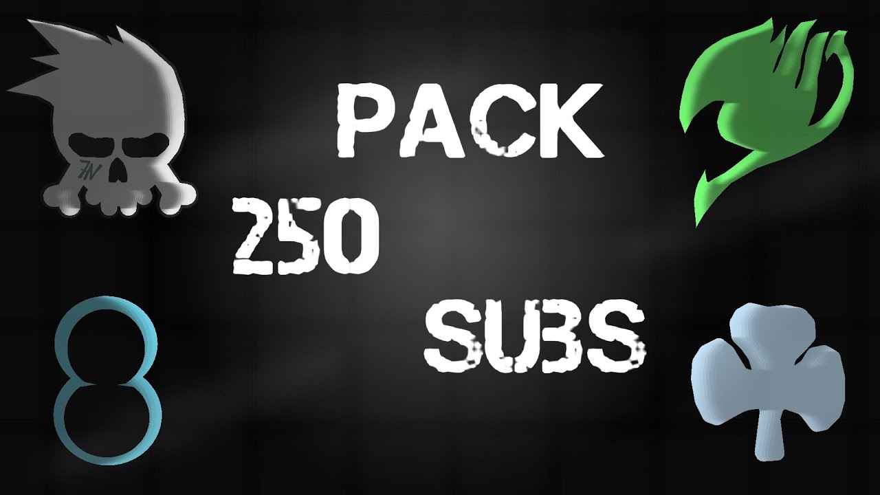 Pack 250 Subs Stick Nodes Youtube