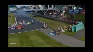 World Kart Championship 2024 PFI International - 1st lap crash 6 Karts #crash #racing #karting