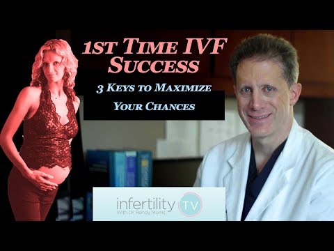 What is the success rate of IVF on the first try?