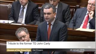 Dara Calleary pays tribute to former TD John Carty