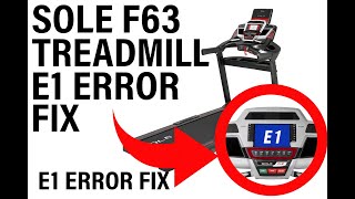 E1 Error Code Sole Treadmill