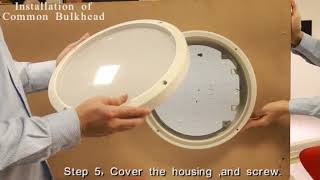 How to install  IP65 led  bulkhead  OYSTER  light from Sundopt