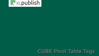 CUBE Pivot Table Tags