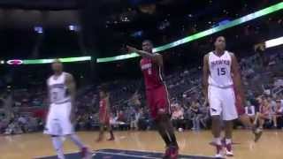 Lebron James Ridiculous Dunk (Heat Vs Hawks) Preseason 2012-2013