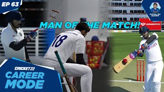 No Look Shot? + Man of the Match in the Debut Match - Cricket 22 My Career Mode #63