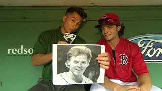 ARI@BOS: Benintendi grades hairstyles, his moustache