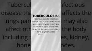 #tuberculosis #lungs #medical #shorts #term #disease