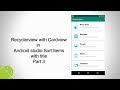 Recyclerview with Cardview in Android Studio Part 3: item sort with title