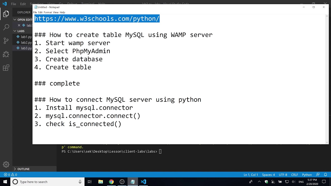 Python mysql