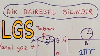 LGS Matematik DİK SİLİNDİR | Açınımı, Yüzey Alanı ve Hacmi