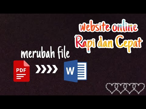 MENGUBAH FILE PDF KE WORD || CONVERT PDF TO WORD || Website Online ...