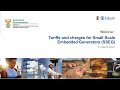 Part 1: Tariffs and charges for Small-Scale Embedded Generators (SSEG) by Onicah Rantwane from Eskom