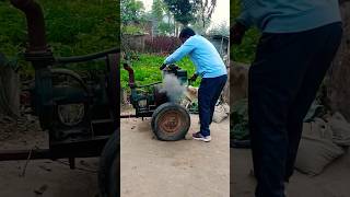 धुआं धुंआ pawar full opretor ! 5.5hp pampi set engine start 💪 #mranilmaurya #farming #village #short