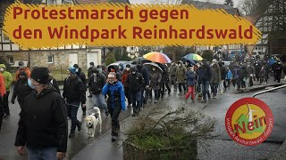 Protestmarsch gegen den Windpark Reinhardswald