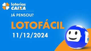 Resultado da Lotofácil - Concurso nº 3266 - 11/12/2024