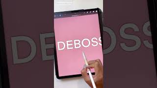 Procreate Tutorial: Debossed Lettering #shorts #procreatetutorial #procreate