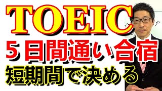 TOEIC全パート対策5日間通い合宿2024年12月22日28土29日30月31火／2025年1月11土12日13祝18土19日/SLC矢田