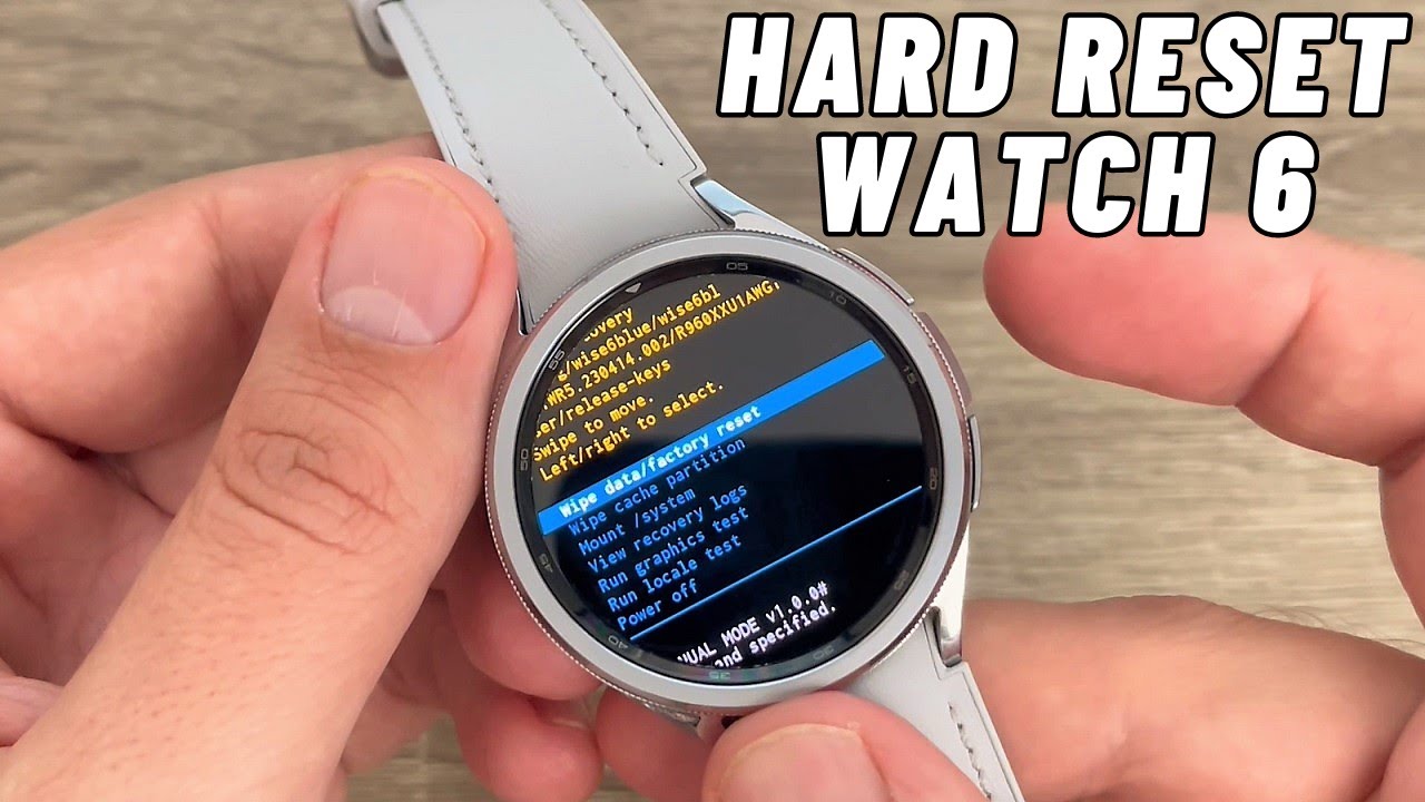 How To HARD RESET Samsung Galaxy WATCH 6 - YouTube