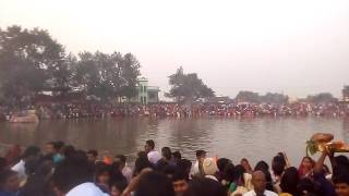 Chhat puja of chat talab manaitand