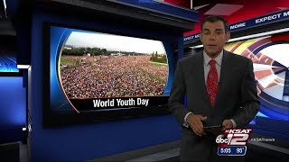 Video: Hundreds turn out for pilgrimage, outdoor Mass for World Youth Day