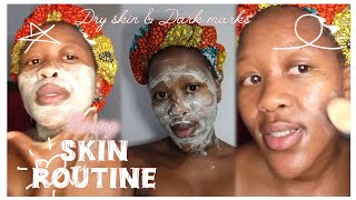 Evening Skin Routine:Bicarbonate of soda scrub|Dry skin routine|#dryskin #hyperpigmentation