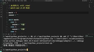 24 08 19, 파이썬 기초, 16강, match case 문
