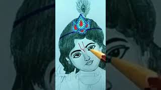 sketch kanha eazy//krishna drawing//krishna art status//#krishna #kanha