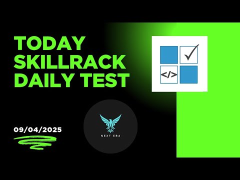 Today 09 04 2025 Skillrack Daily Test Solution Youtube