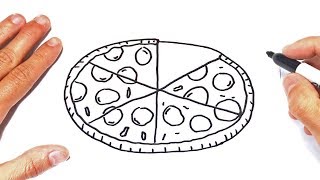 Cómo dibujar una Pizza Paso a Paso | Dibujo de Pizza