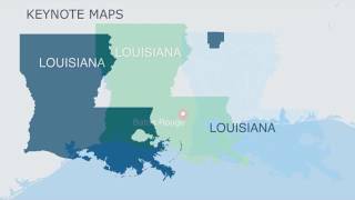 Keynote maps of Louisiana with Counties Templates