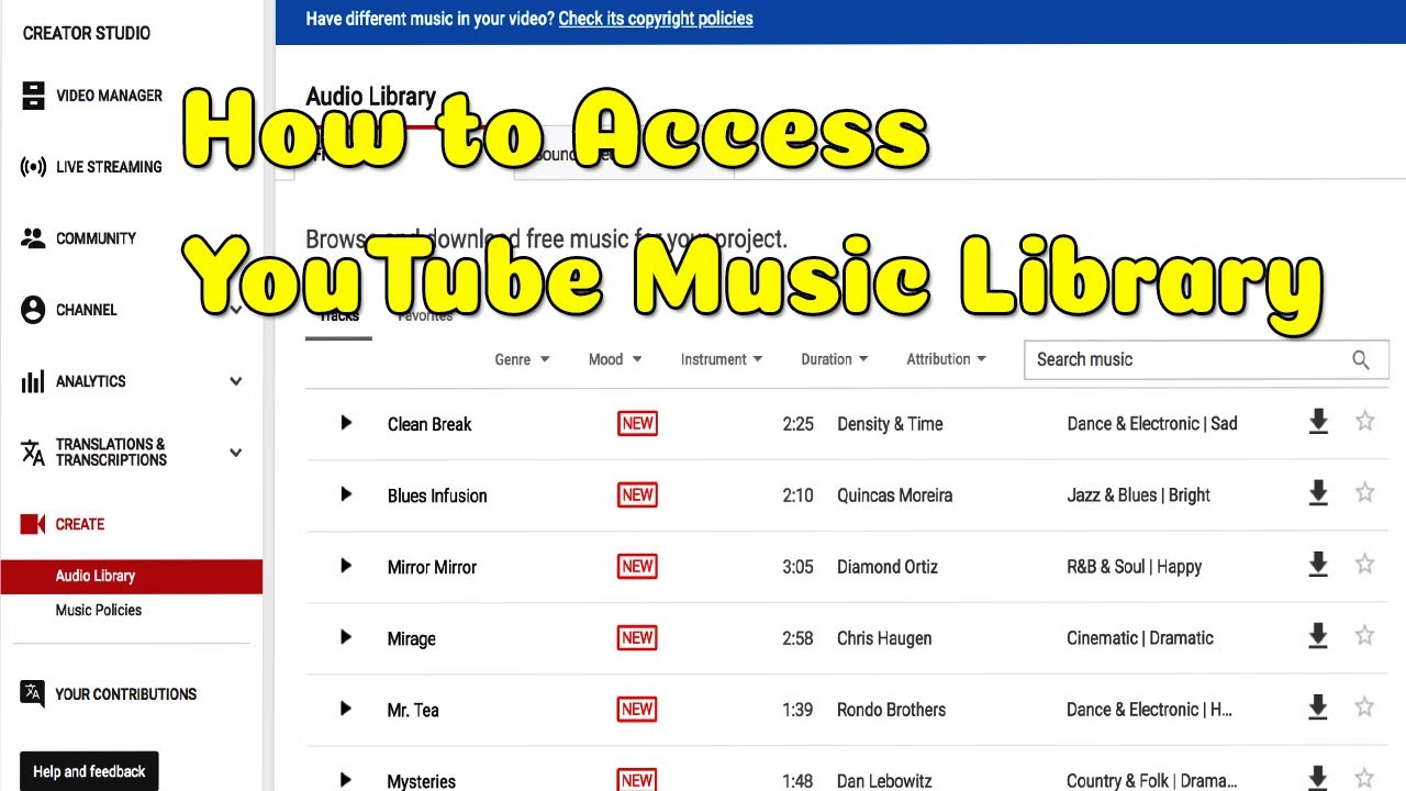 How To Access Youtube Music Library Youtube