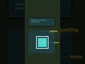 Learn css border padding margin property #shorts #css #padding #margin
