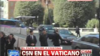 C5N - VATICANO: LA LLEGADA DE CRISTINA KIRCHNER AL VATICANO