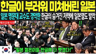 [해외감동사연] 한글이 부러워 미쳐버린 일본, 일본 명문대 교수도 경악한 한글의 숨겨진 저력에 일본열도 발칵