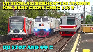 WOW!! RAMAINYA Kereta Api Baru Distasiun Tersibuk Gondangdia Jakarta Saat Uji Berhenti KRL Baru CRRC