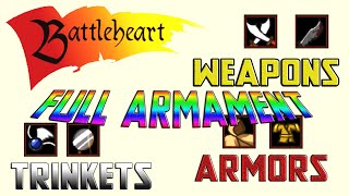 Battleheart Full Armament,Weapons,Armors y Trinkets