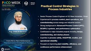 ISA Oman PACO week - Practical Control Strategies in Process Industries (Omar Al Bahdoor)