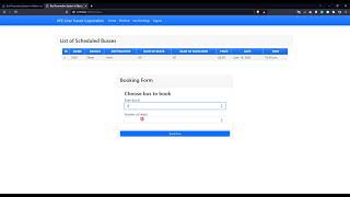 Bus Reservation System in Python using Django Framework DEMO