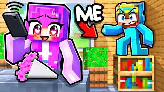 Spying on my CRUSH for 100 HOURS in Minecraft!