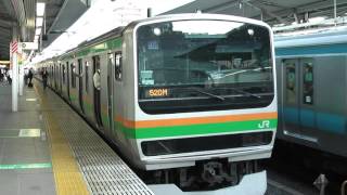 Ｅ２３１系１０００番台宇都宮線普通上野行き浦和駅入線～発車その１