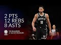 Ben Simmons 2 pts 12 rebs 8 asts vs Blazers 22/23 season