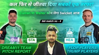 STA vs HEA Dream11 Prediction |Dream11 Team Of Today Match |Melbourne Stars vs Brisbane Heat Dream11