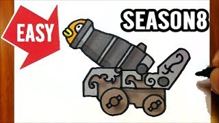 How To Draw Fortnite Gun Suppressed Sniper Rifle Easy Cute - how to draw fortnite season 8 weapon pirate cannon fishstick easy cute drawing jolly art negi