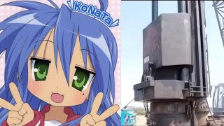 Lucky Star - Difference in piston reaction to characters【らき☆すた】キャラに対するピストンの違い