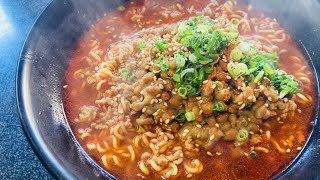 サッポロ一番みそラーメンに納豆入れたら超ウマい #shorts