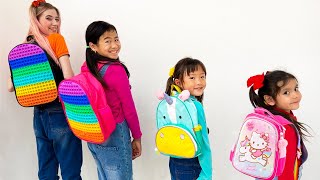 Jannie School Backpacks Stories for Kids