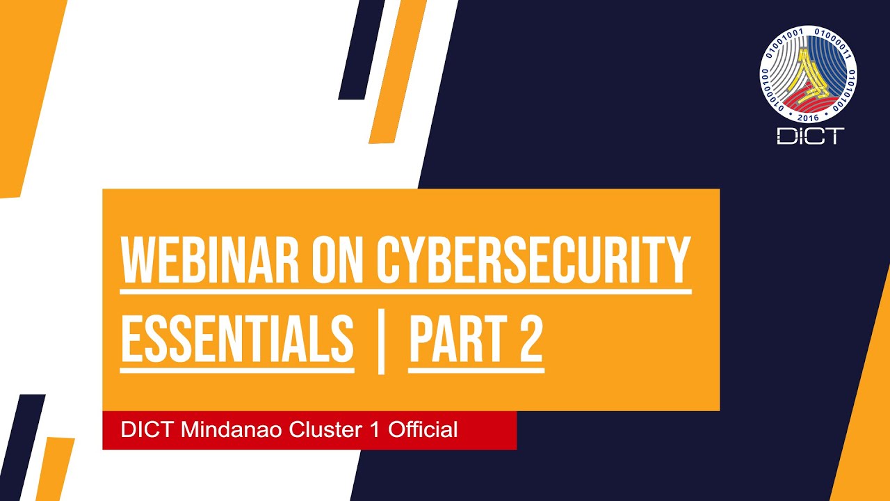 Webinar On Cybersecurity Essentials | Part 2 - YouTube