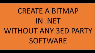 create pure bitmap c# or vb net