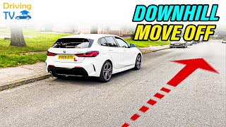 DOWNHILL MOVE OFF IN A MANUAL CAR!